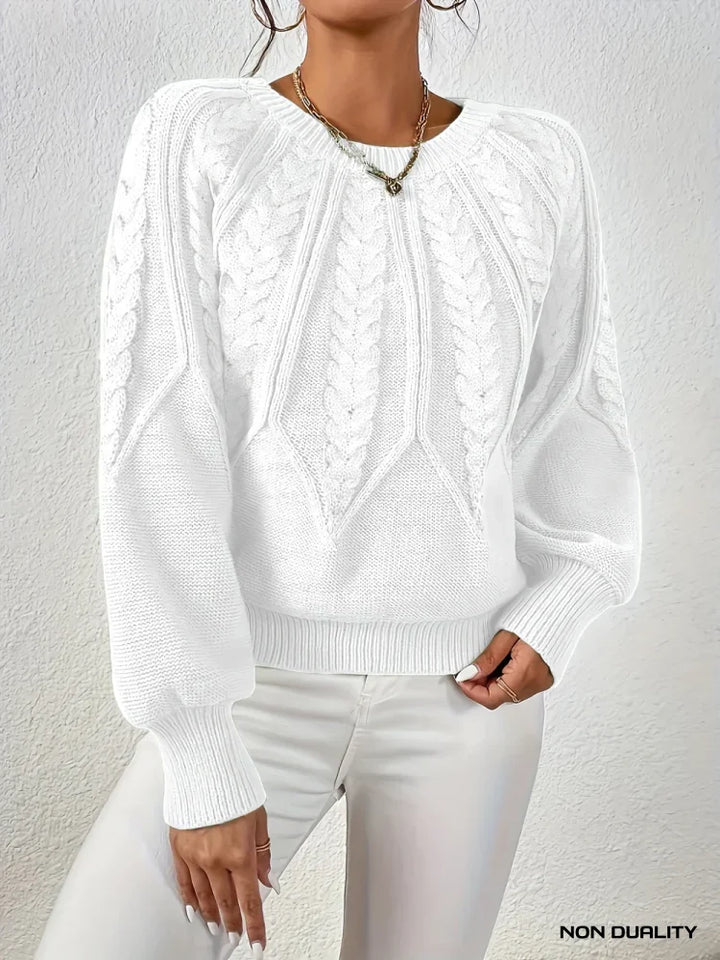 Non Duality | Chic Cable Knit Sweater White / S