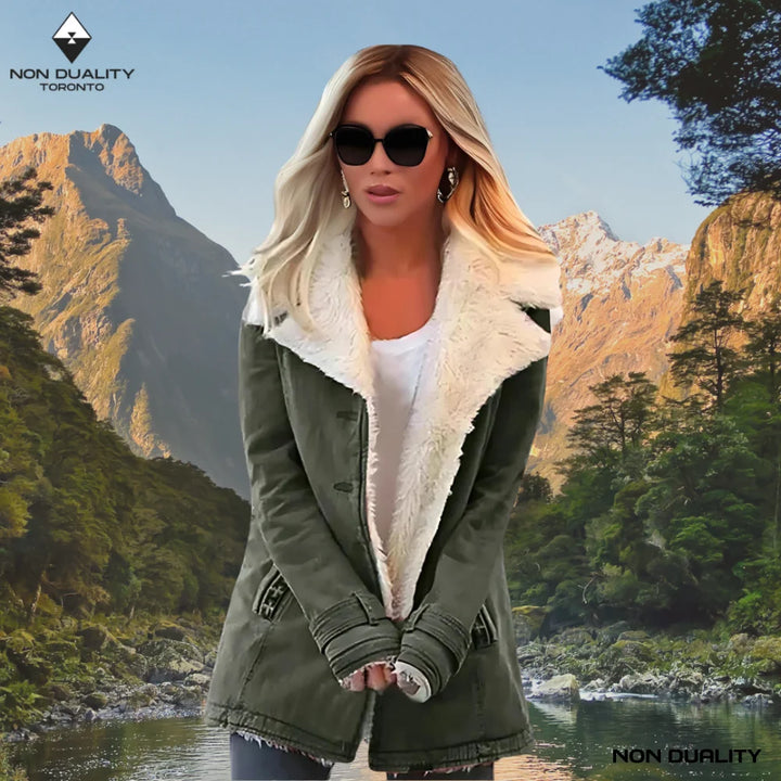 Non Duality | Cozy Sherpa-Lined Jacket Army Green / S Women Jackets