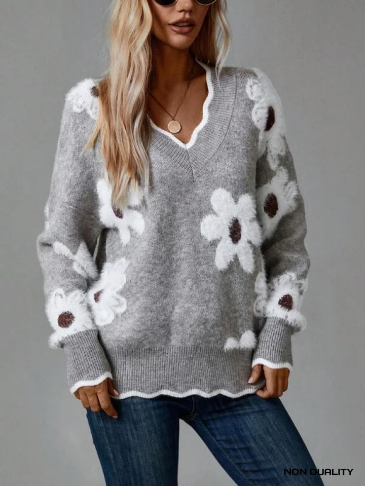 Non Duality | Cozy Flower Sweater