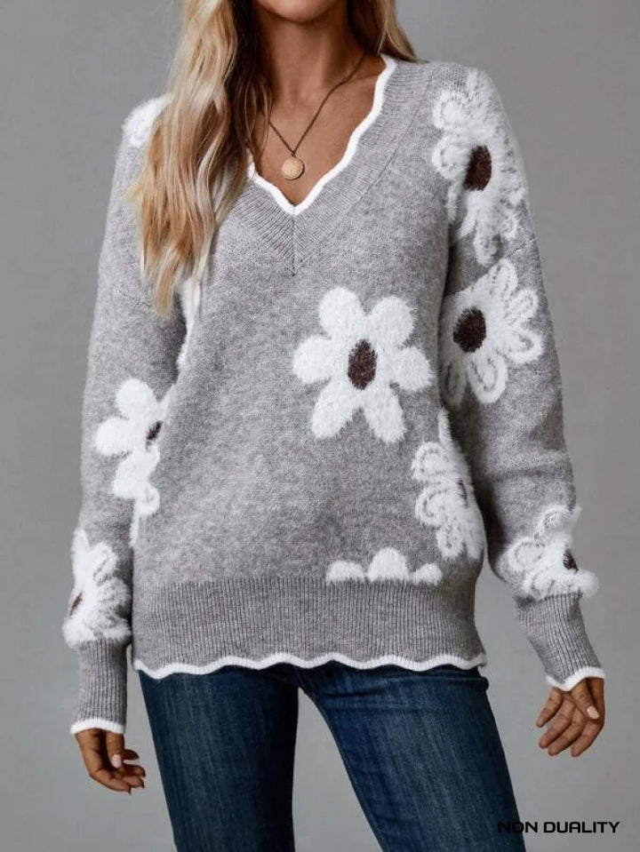 Non Duality | Cozy Flower Sweater