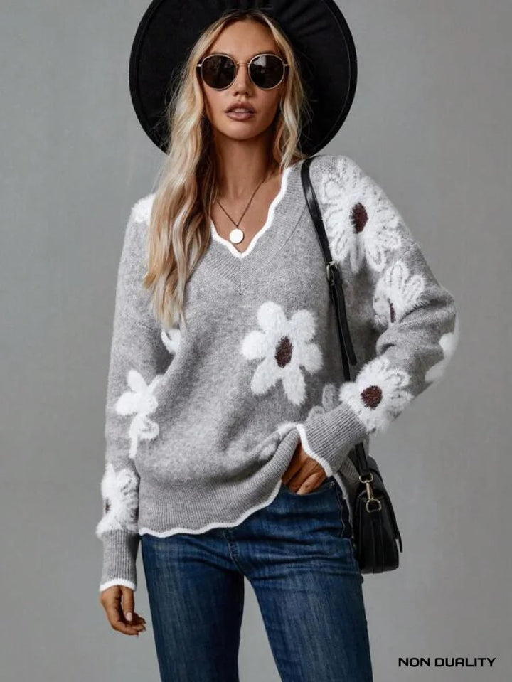 Non Duality | Cozy Flower Sweater