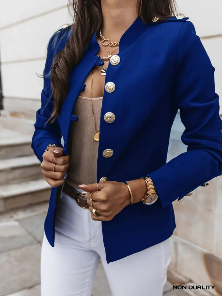 Non Duality | Elegant Buttoned Blazer Blue / S Jackets