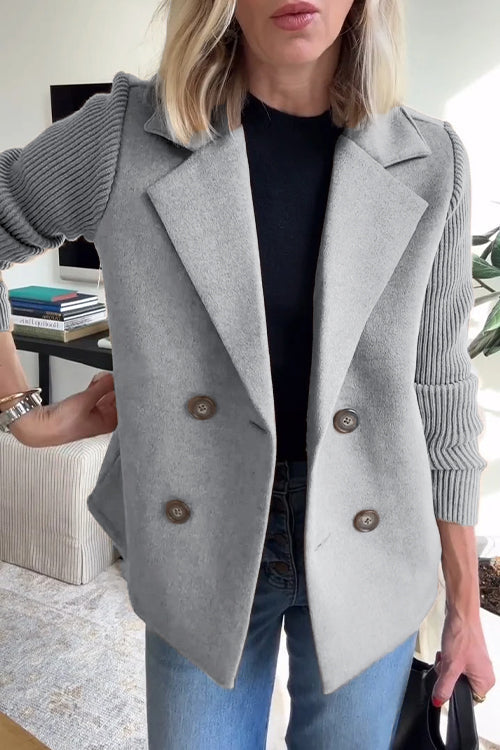 Sorelle | Elegant Knit-Sleeve Blazer
