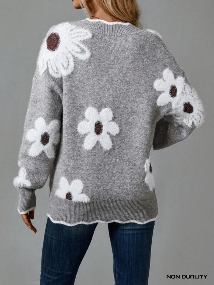 Non Duality | Cozy Flower Sweater