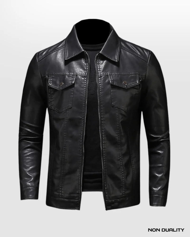 Non Duality | Classic Biker Leather Jacket