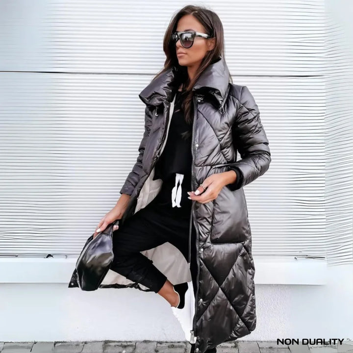 Non Duality | Luxury Quilted Winter Coat Black / S