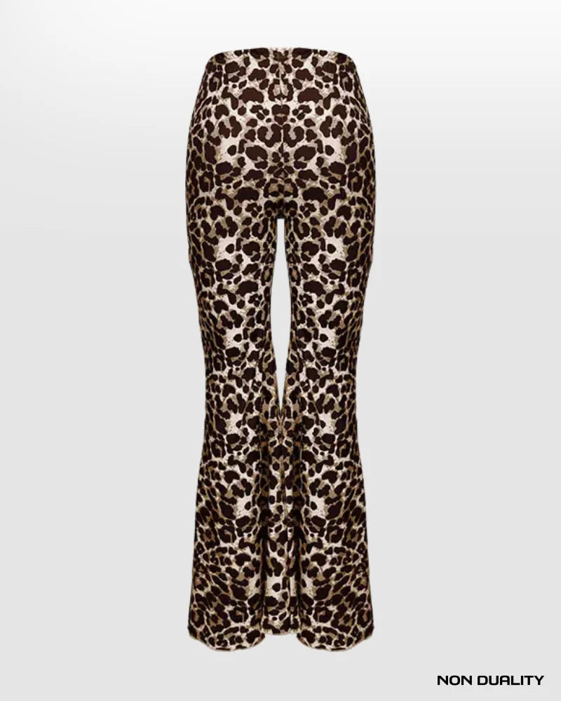 Non Duality | Jenny Leopard Flared Pants