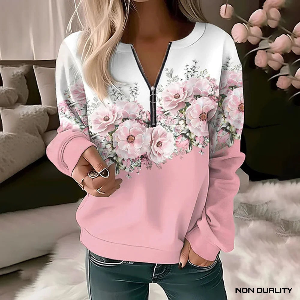 Non Duality | Blooming Garden Zip-Up Pink / S