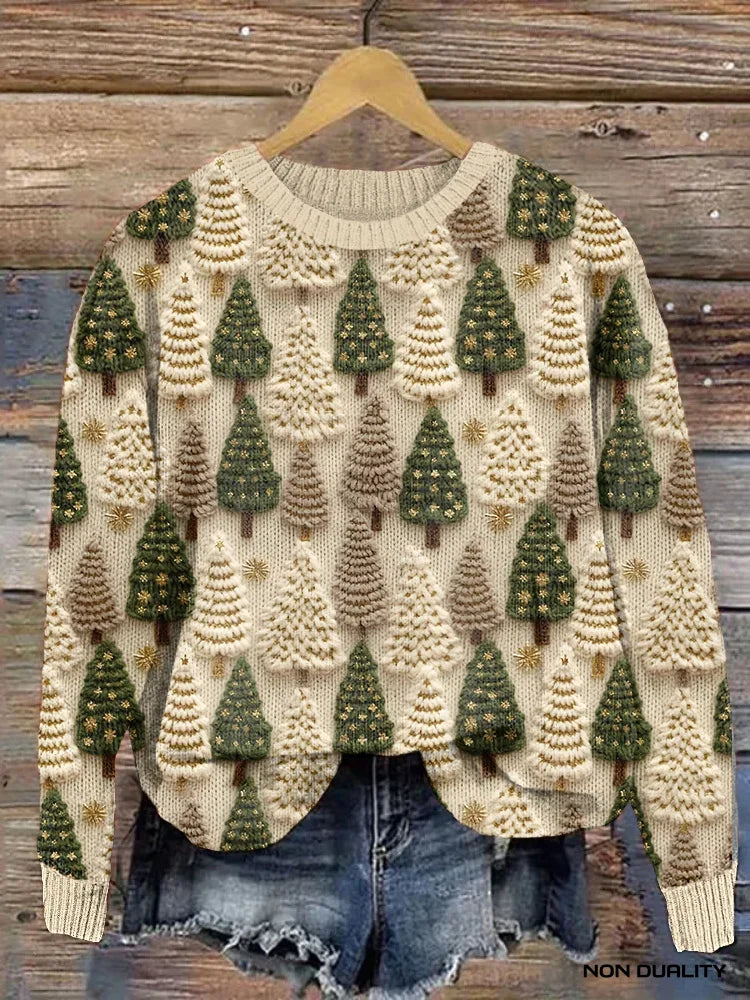 Non Duality | Holiday Pine Sweater Design 1 / 2Xs