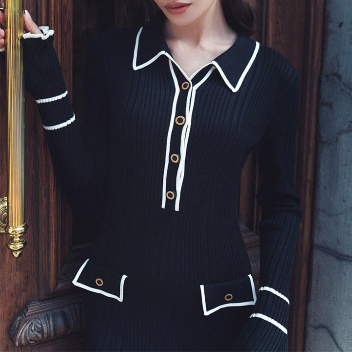 Fitted rib-knit maxi dress