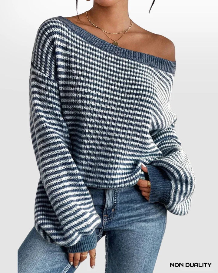 Non Duality | Relaxed Fit Striped Sweater Women’s Clothing