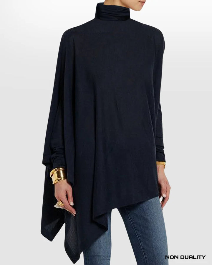 Luna | Elegant Turtleneck Drape Sweaters