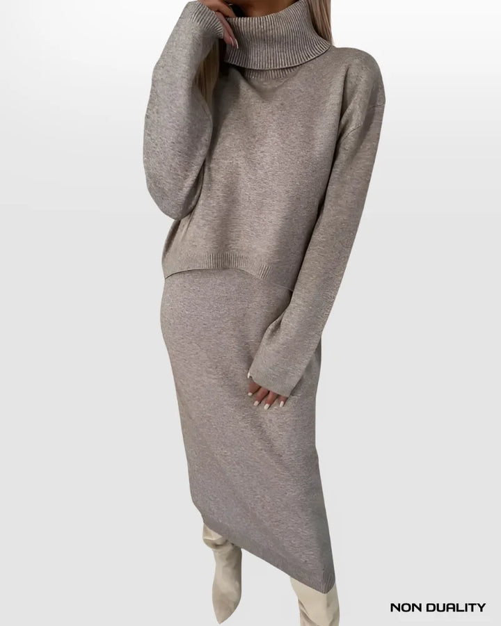 Non Duality | Cozy Chic Turtleneck Dress Set