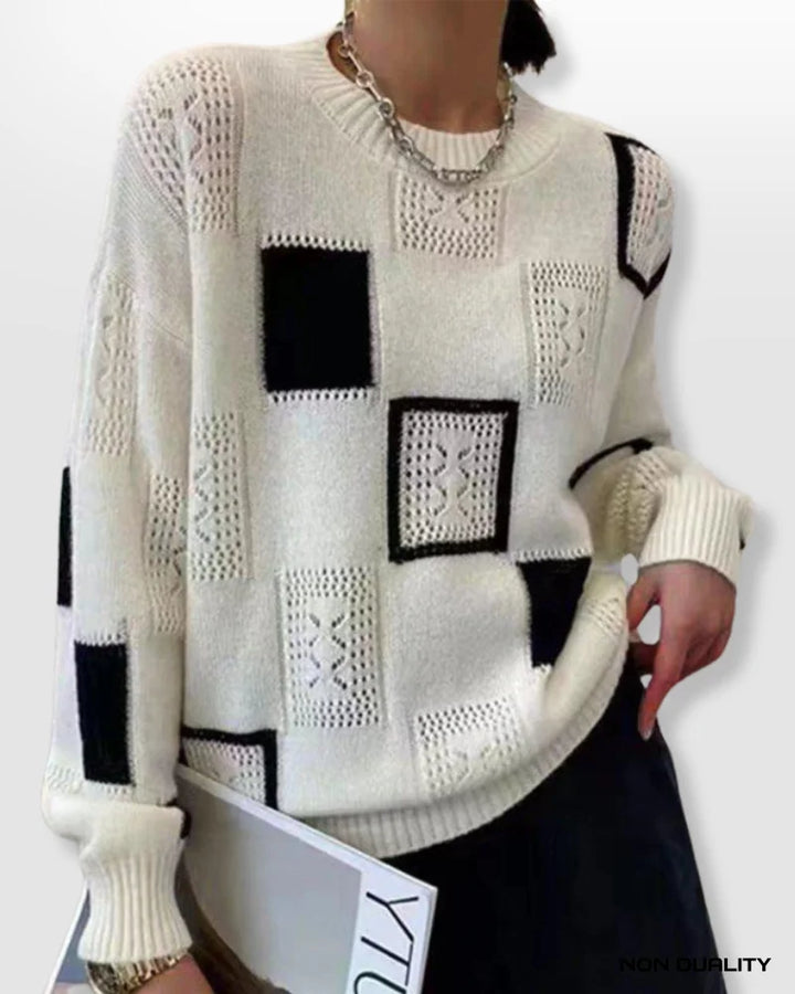 Non Duality | Block Design Cozy Sweater