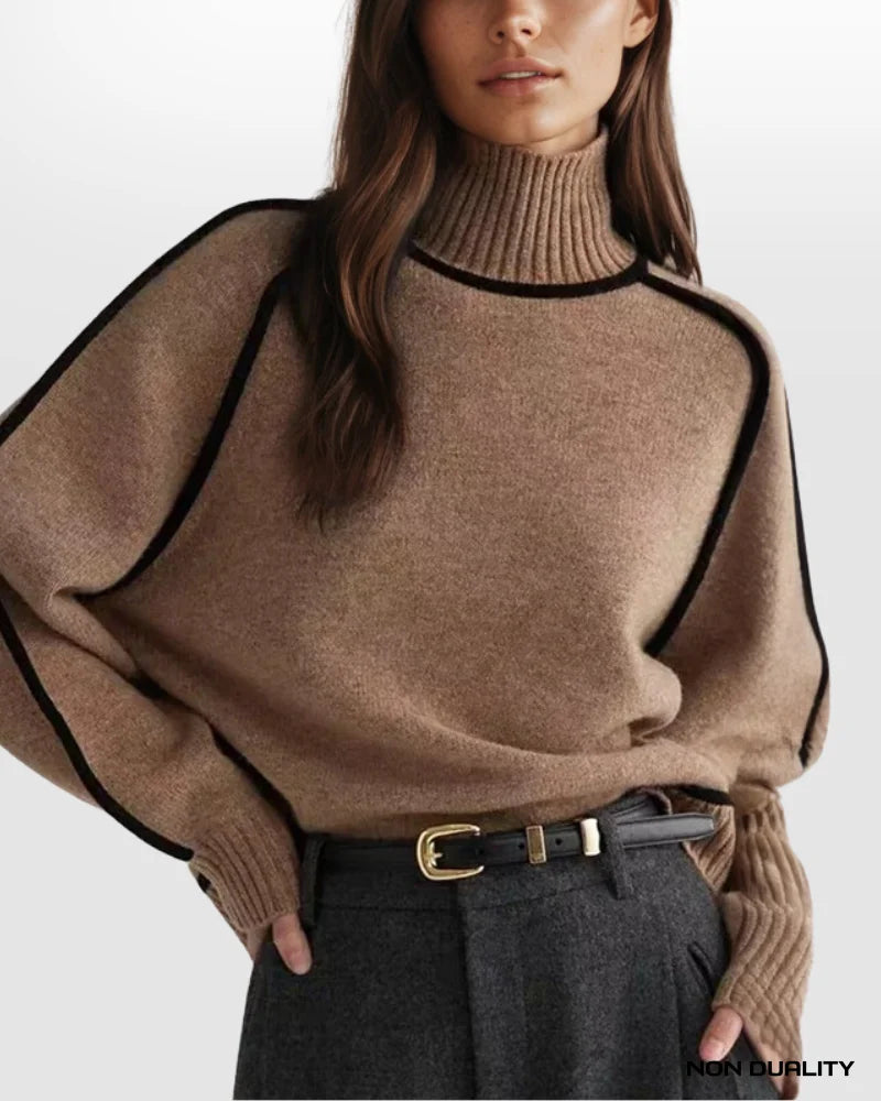 Non Duality | Classic Contrast Turtleneck