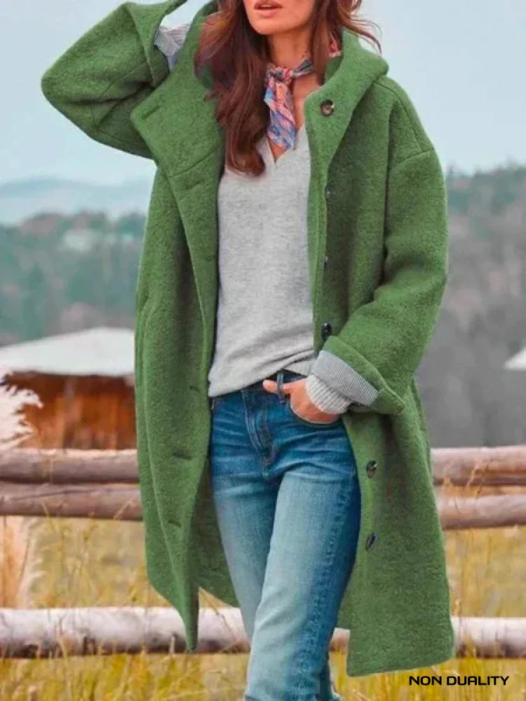 Non Duality | Alpine Woolen Coat Groen / Xs