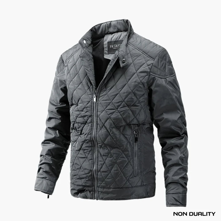 Non Duality | Sleek Padded Moto Jacket Gray / Xs & Coats