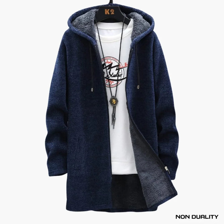 Non Duality | Essential Warm Hooded Jacket Blue / S