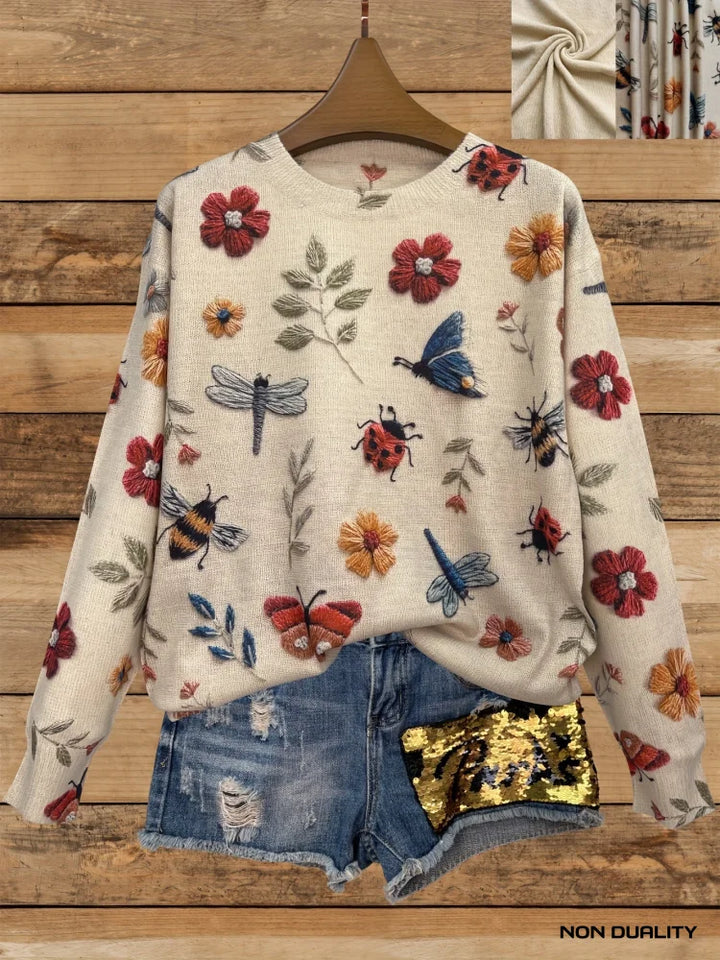 Non Duality | Butterfly Garden Sweater