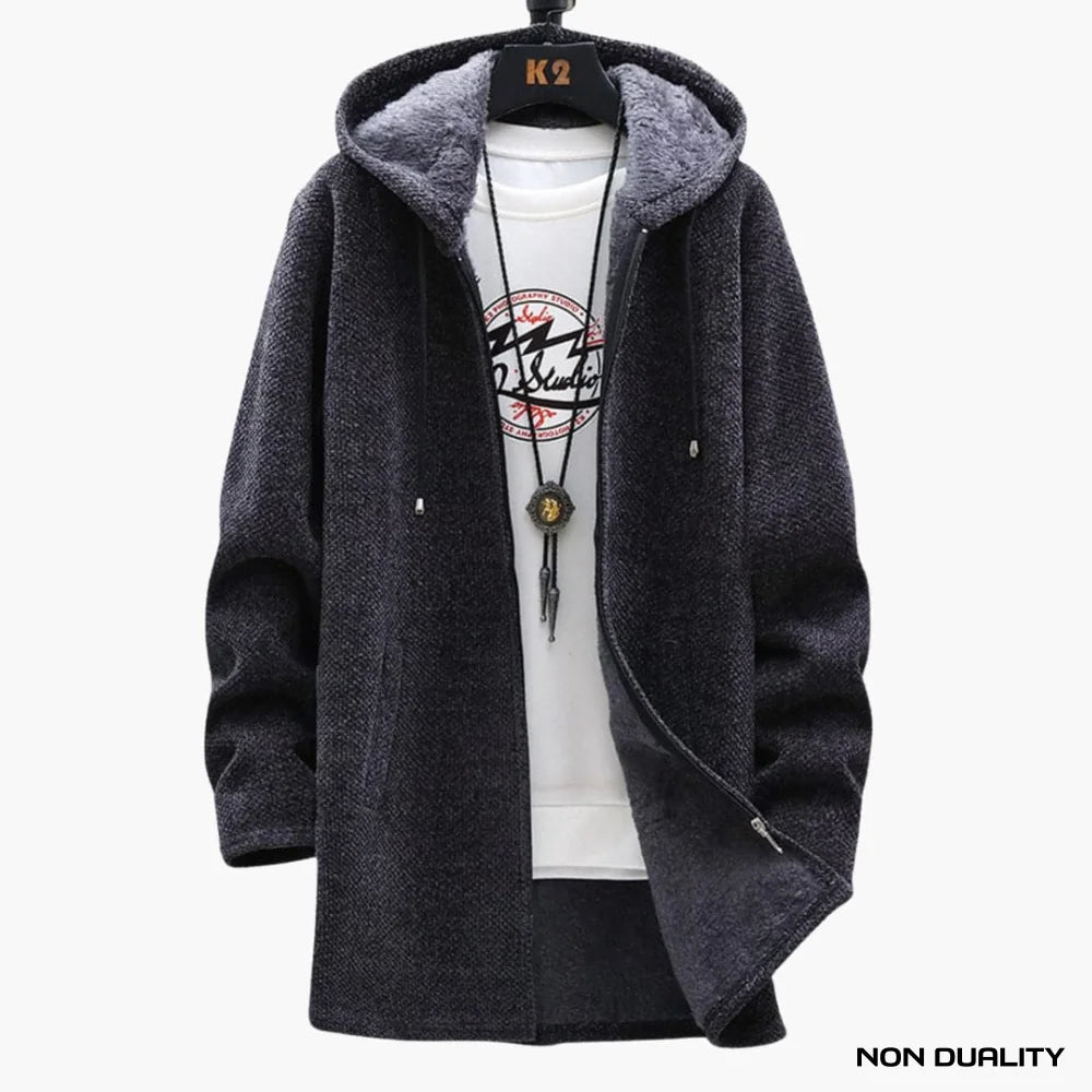 Non Duality | Essential Warm Hooded Jacket Dark Gray / S