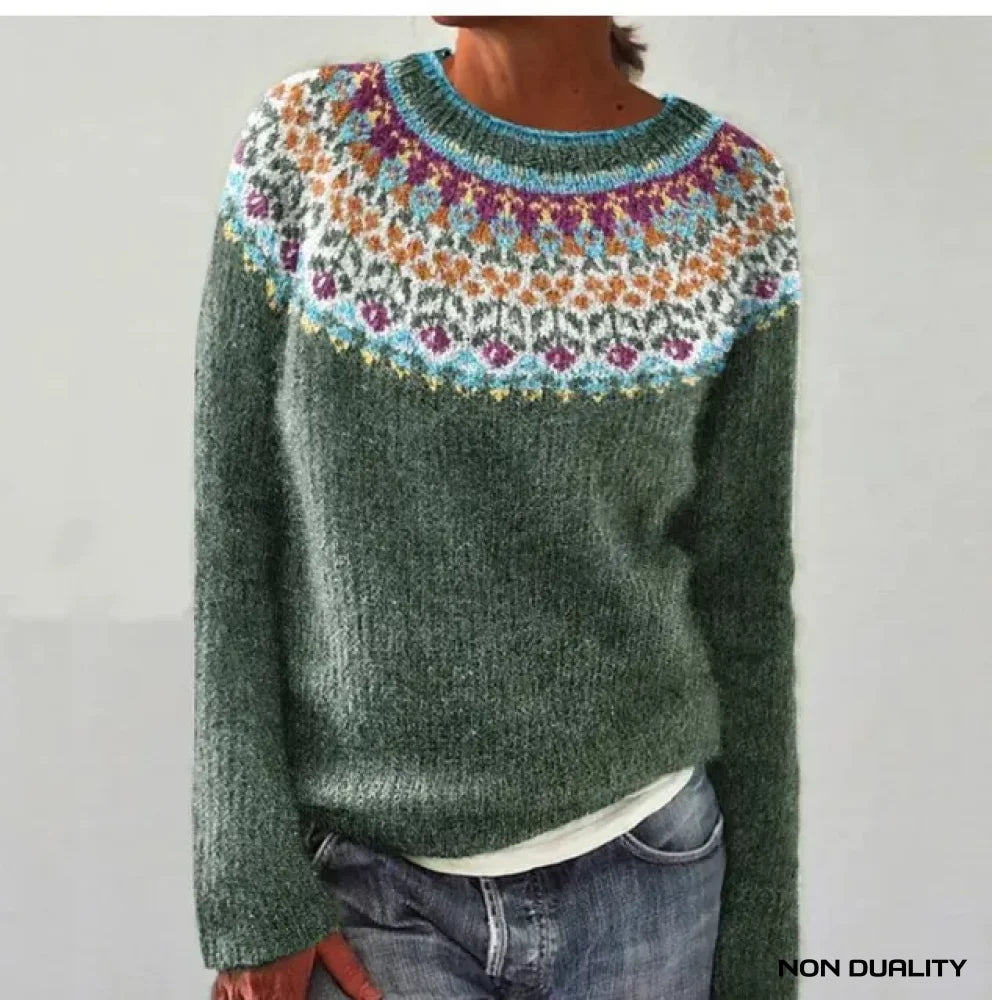 Non Duality | Fair Isle Sweater Green / S Clothing