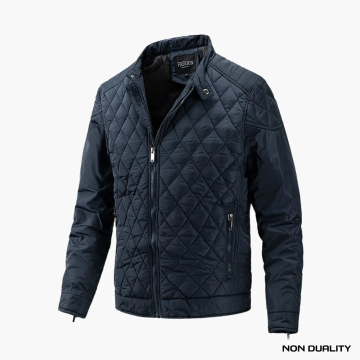 Non Duality | Sleek Padded Moto Jacket Blue / Xs & Coats