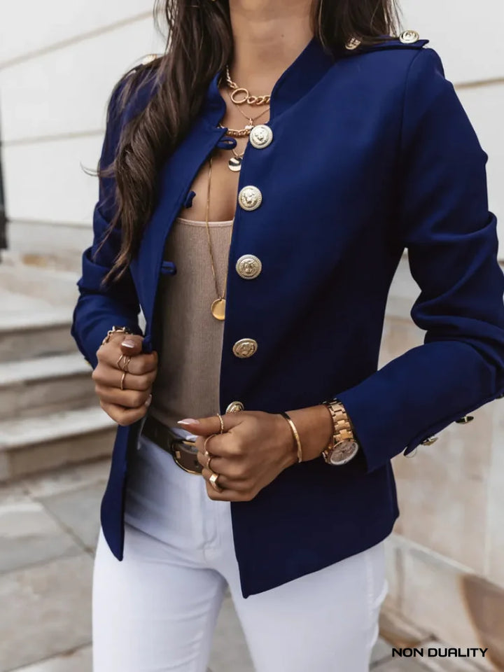 Non Duality | Elegant Buttoned Blazer Dark Blue / S Jackets