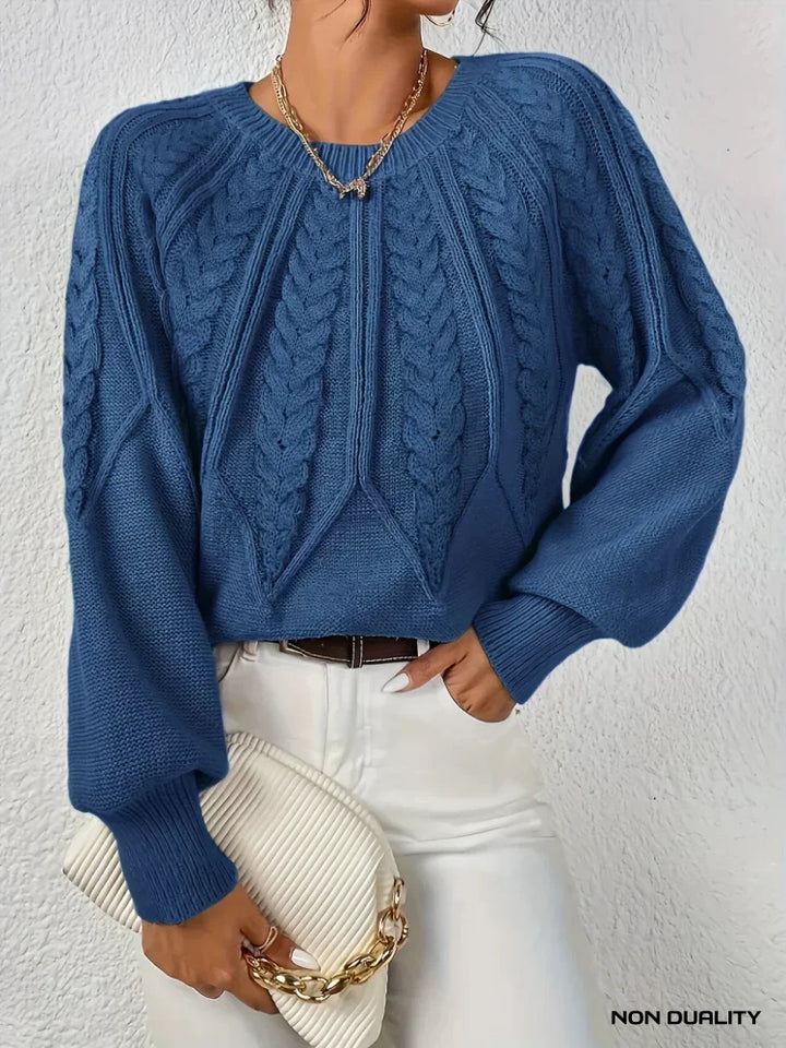 Non Duality | Chic Cable Knit Sweater Blue / S