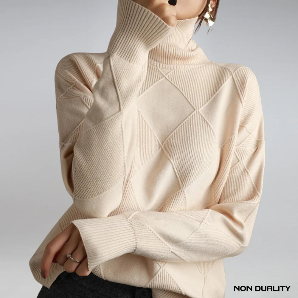 Non Duality | Patchwork Knit Sweater Beige (Almost Sold Out) / Xs