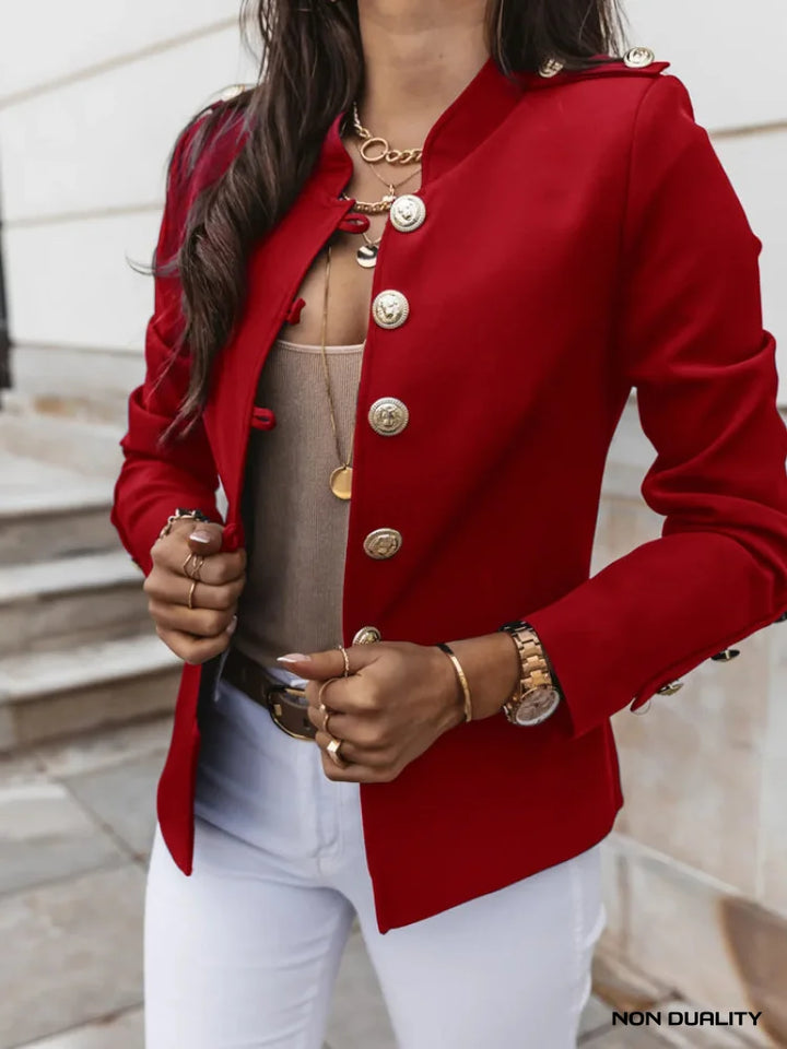 Non Duality | Elegant Buttoned Blazer Red / S Jackets