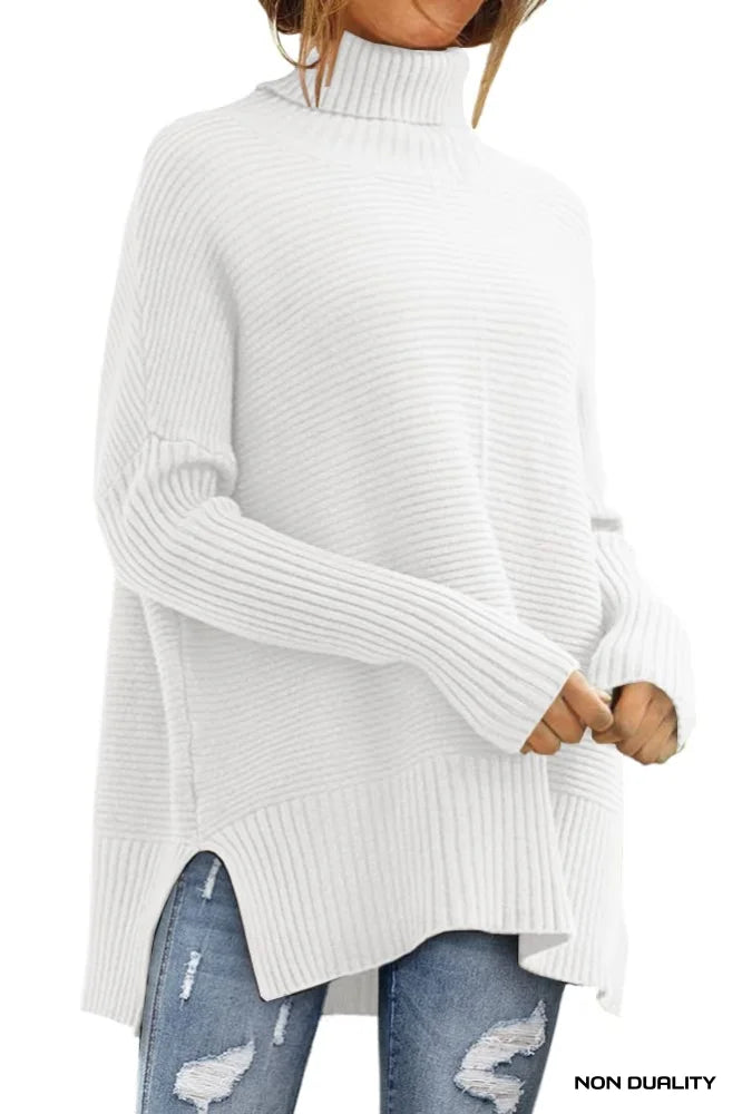 Non Duality | Oversized Turtleneck Sweater White / Medium