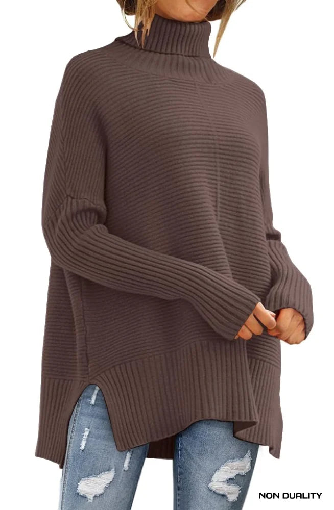 Non Duality | Oversized Turtleneck Sweater Nutmeg / Small