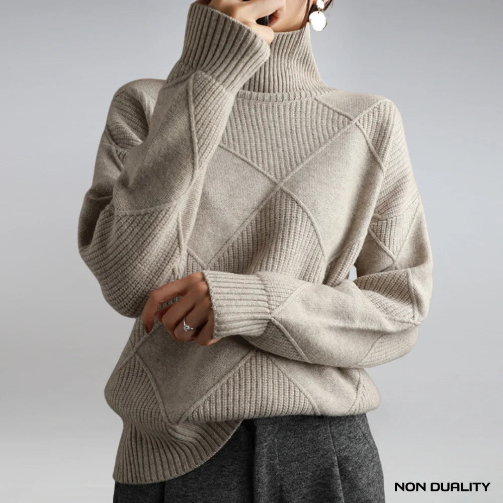 Non Duality | Patchwork Knit Sweater Gray / Xs