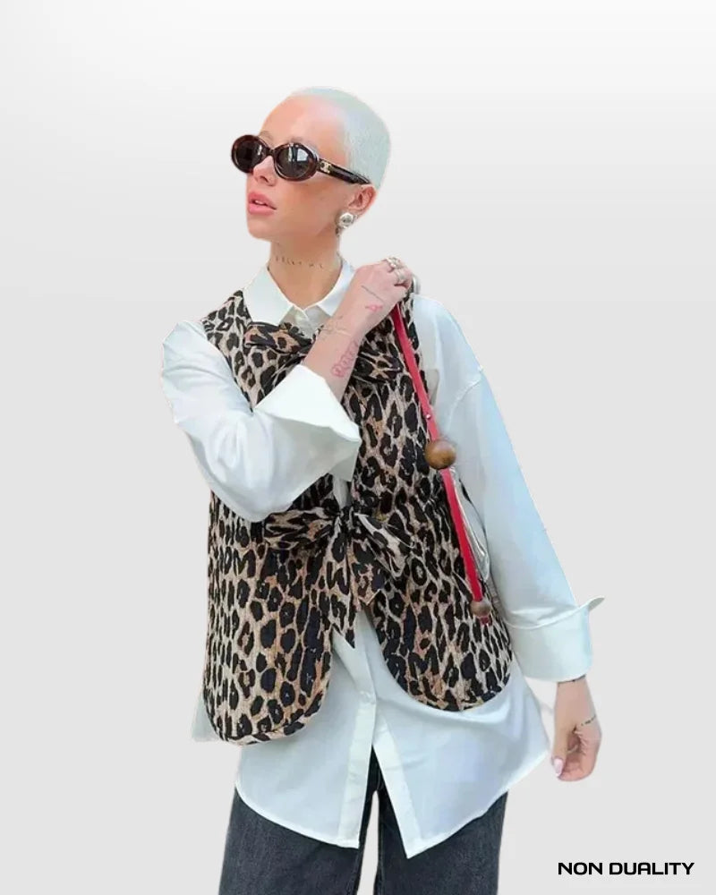 Non Duality | Emily Leopard Vest Jackets