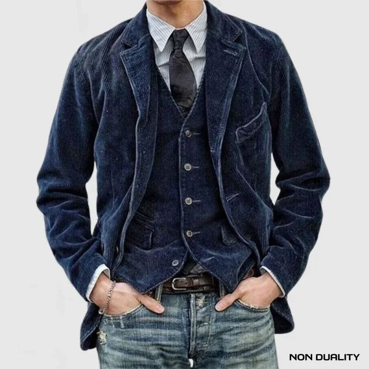 Non Duality | Vintage Corduroy Blazer Navy Blue / M Jacket