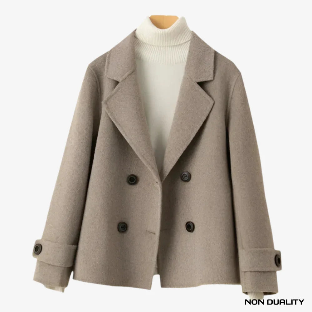 Non Duality | Elegant Winter Peacoat Coffee / S