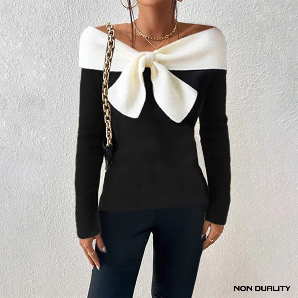 Non Duality | Timeless Elegance Bow Sweater S