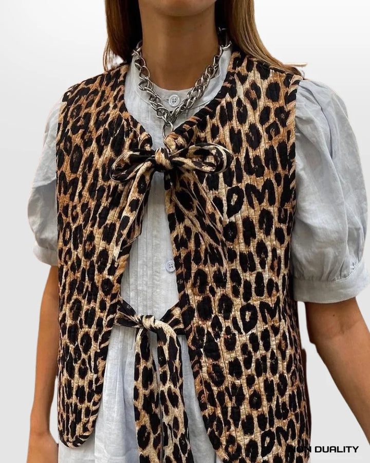 Non Duality | Emily Leopard Vest Jackets