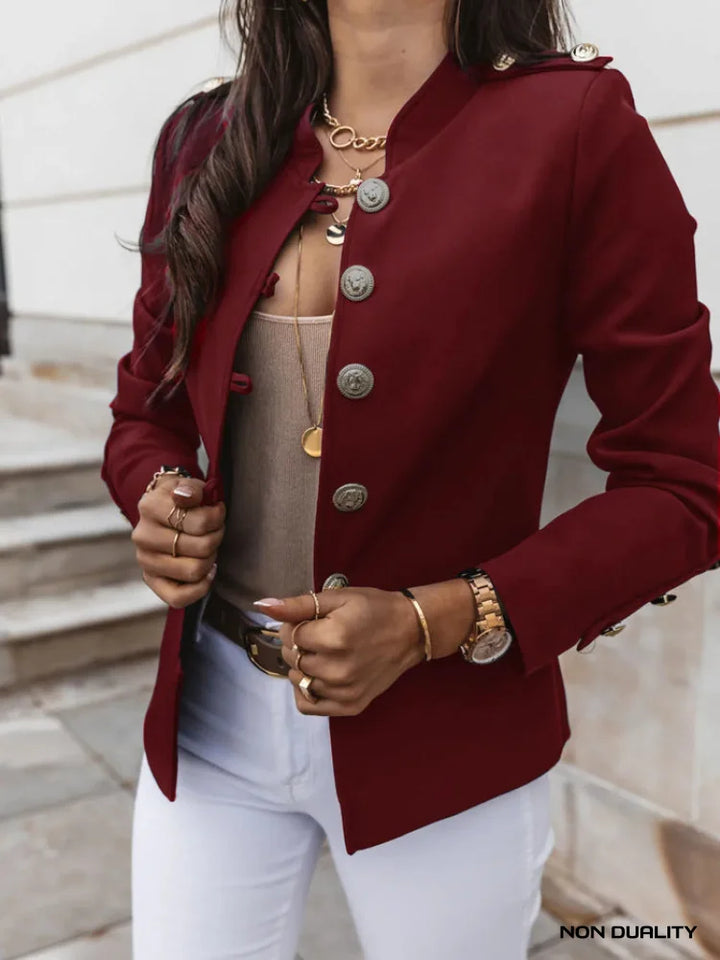 Non Duality | Elegant Buttoned Blazer Chestnut Brown / S Jackets