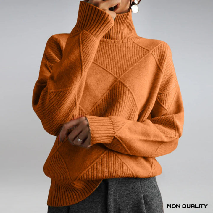 Non Duality | Patchwork Knit Sweater Orange (Almost Sold Out) / Xs