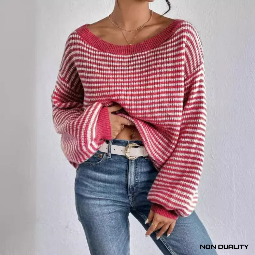 Non Duality | Relaxed Fit Striped Sweater Women’s Clothing