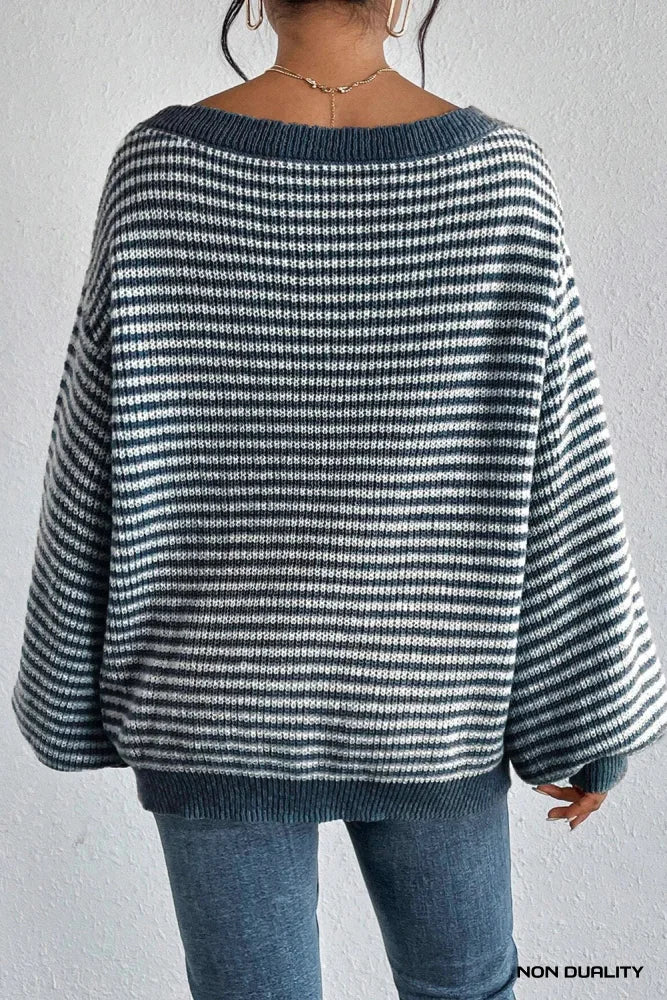 Non Duality | Relaxed Fit Striped Sweater Women’s Clothing