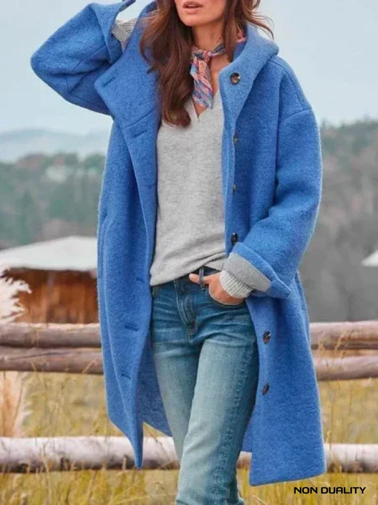 Non Duality | Alpine Woolen Coat Blauw / Xs