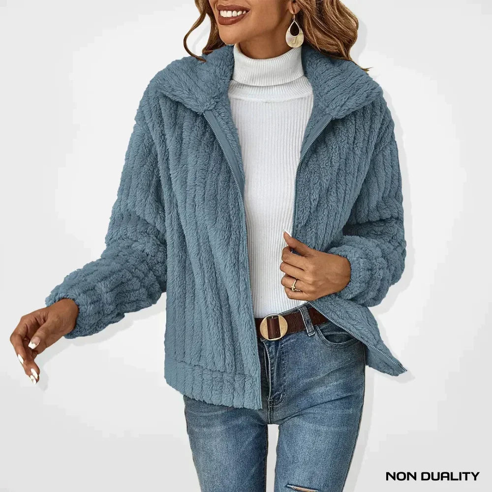 Non Duality | Casual Plushy Cardigan Blue / S