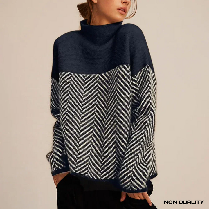 Non Duality | Knitted Turtleneck Navy Blue / 8 (Xs)