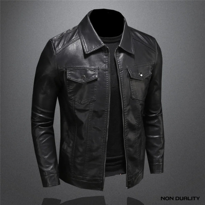 Non Duality | Classic Biker Leather Jacket