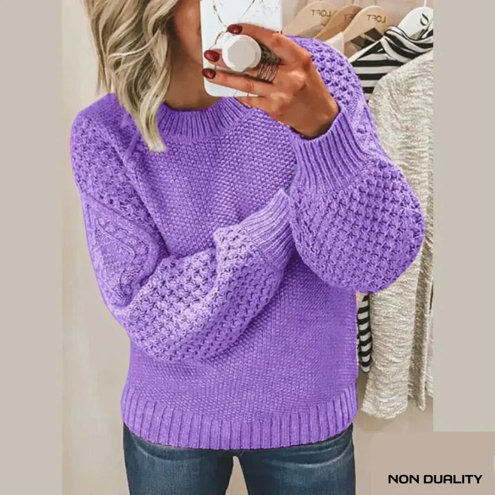 Non Duality | Soft Blush Knit Sweater Violet / S