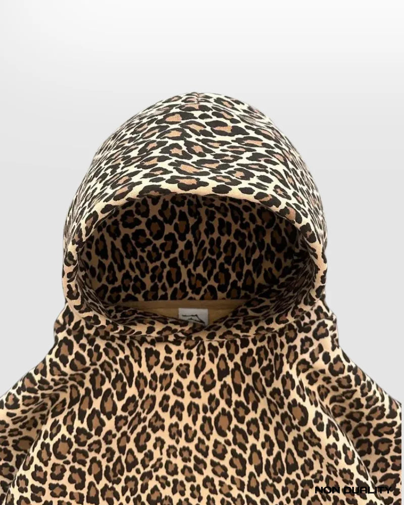 Non Duality | Aya Leopard Oversized Unisex Hoodie