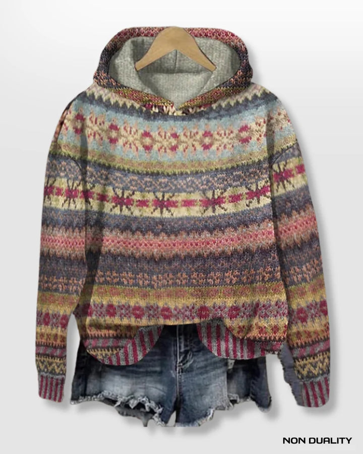 Non Duality | Vintage Retro Knit Hoodie