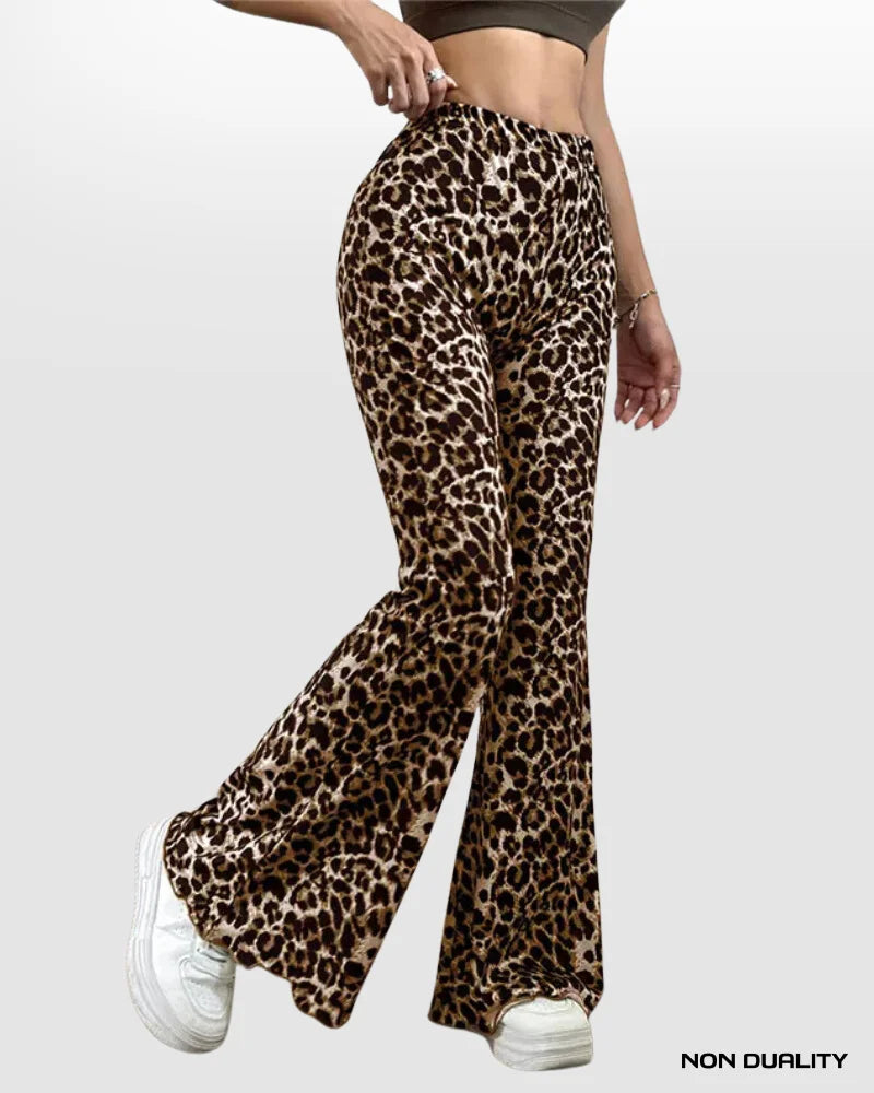 Non Duality | Jenny Leopard Flared Pants